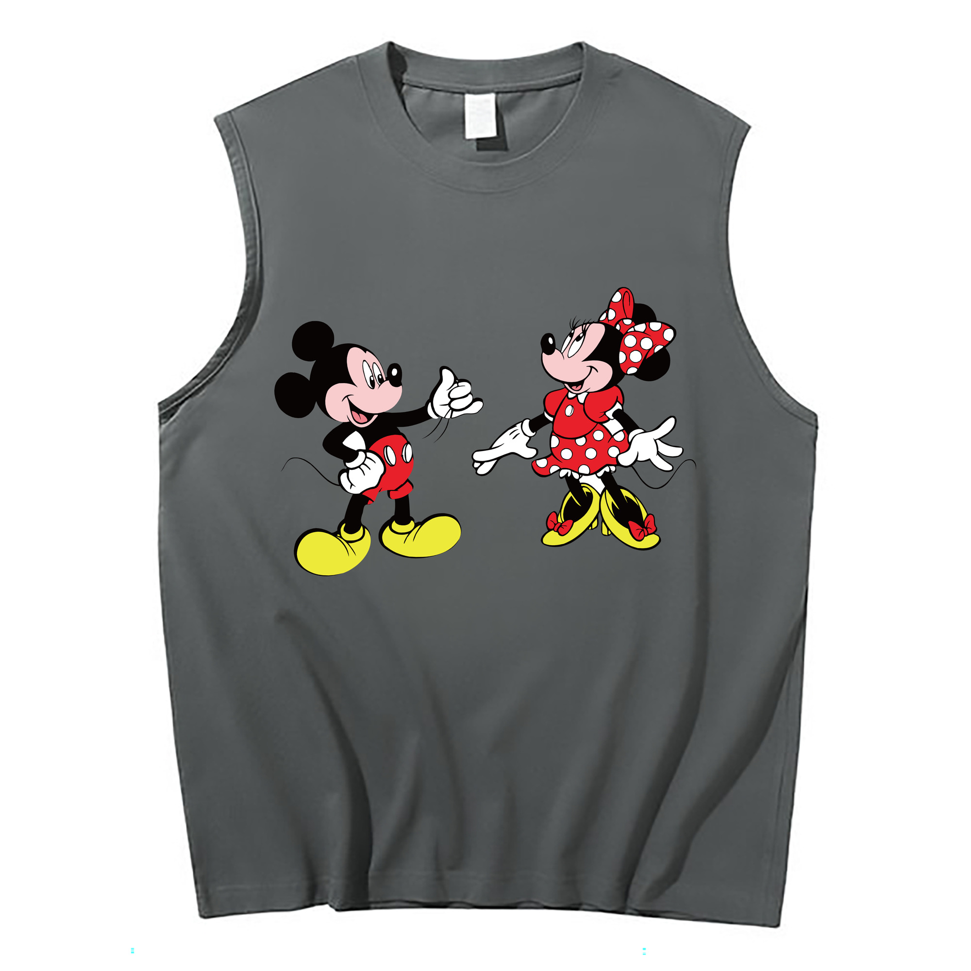 ミッキーマウス Mickey Mouse コットン100％タンクトップ（フロントプリント）